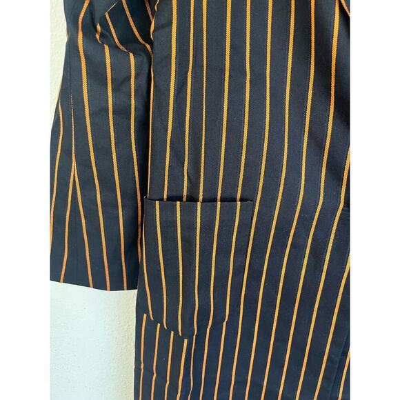 Anthropologie Grey Lab Woman Black / Orange Striped Oversized Blazer, Si… - Picture 6 of 11